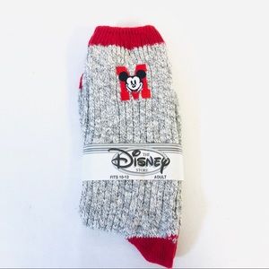 Vintage Disney Socks Mickey Mouse Gray embroidered